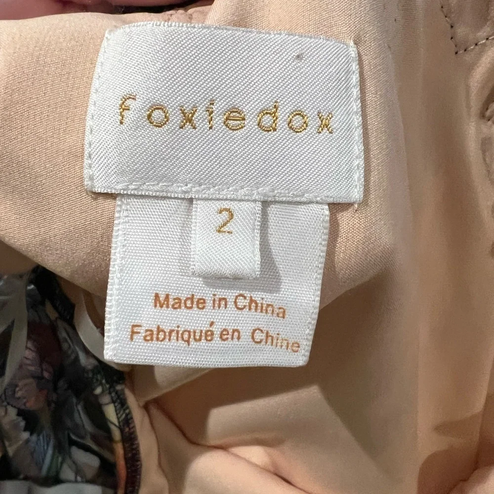 Foxiedox Peach Dress with Floral Accents - Picture 13 of 13